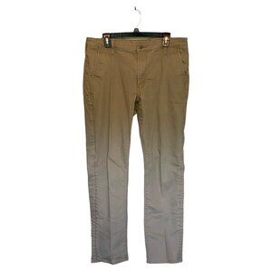 Levi's Men's Size 36x32 Khaki Chino Pants Straight Fit Flat Front Cotton